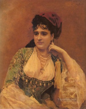  mundo Pintura - Retrato de una dama dama realista Raimundo de Madrazo y Garreta